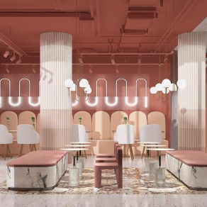 现代甜品面包店3D模型下载